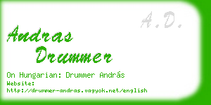 andras drummer business card